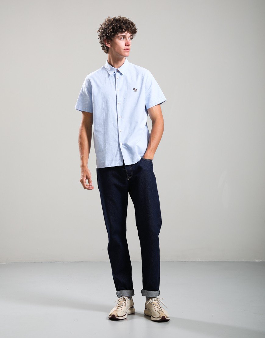 Paul Smith Casual Fit Shirt Zebra Badge 40 Light Blue