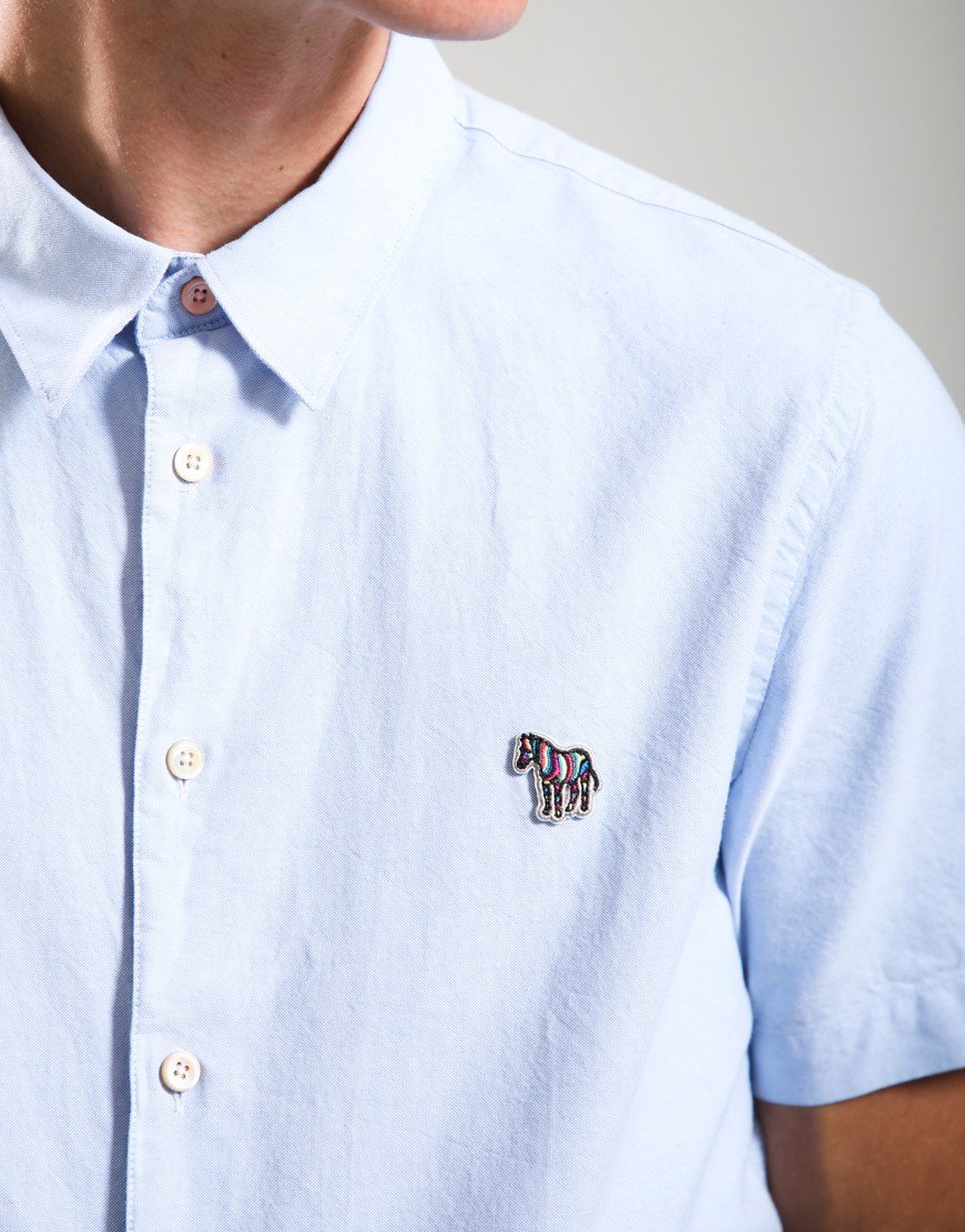 Paul Smith Casual Fit Shirt Zebra Badge 40 Light Blue
