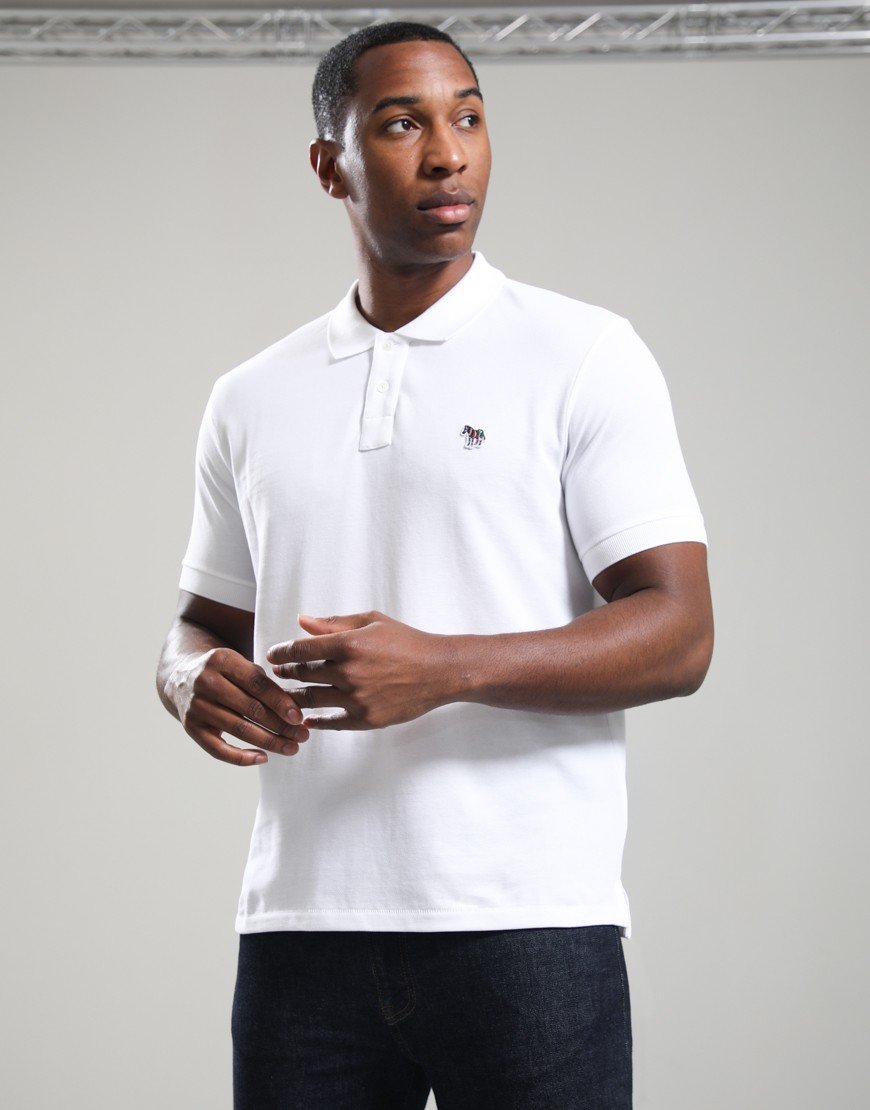Paul Smith Zebra Logo Polo Shirt White