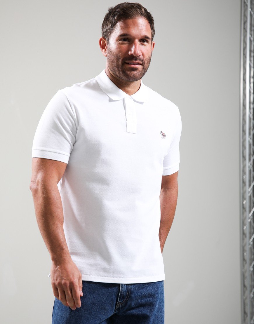 Paul Smith Zebra Logo Polo Shirt White