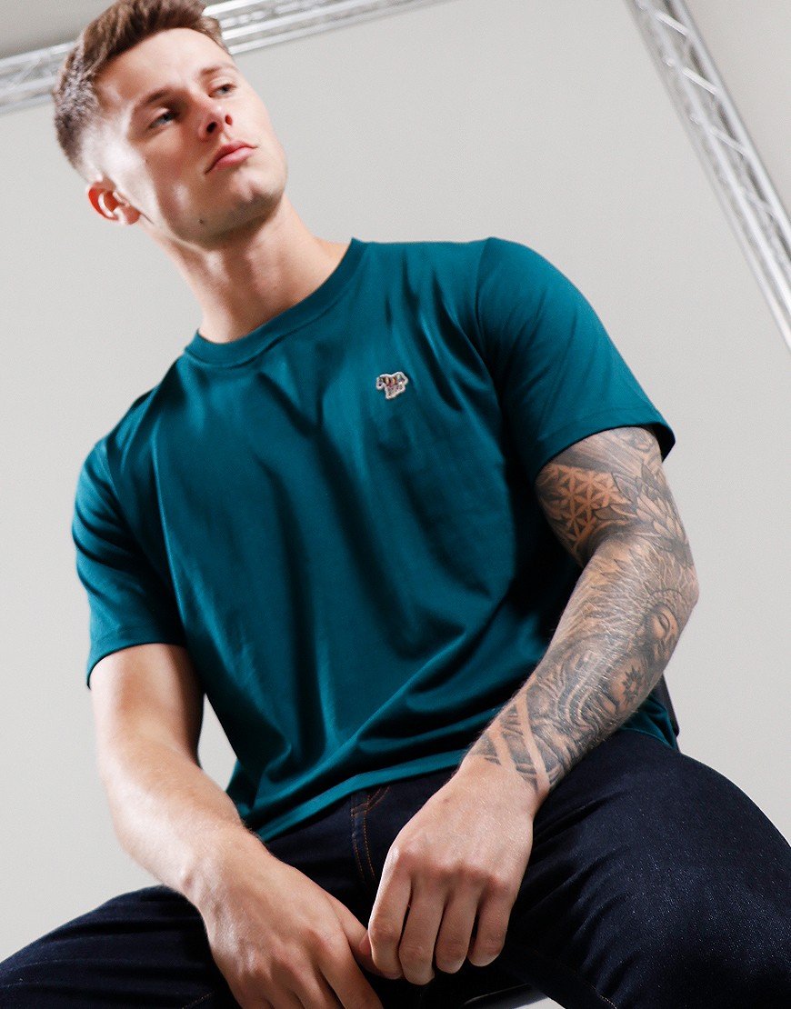 Paul Smith Navy Zebra Puff T-Shirt In 49 Blues