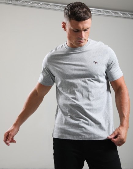Paul Smith Zebra Logo T-Shirt Grey Melange
