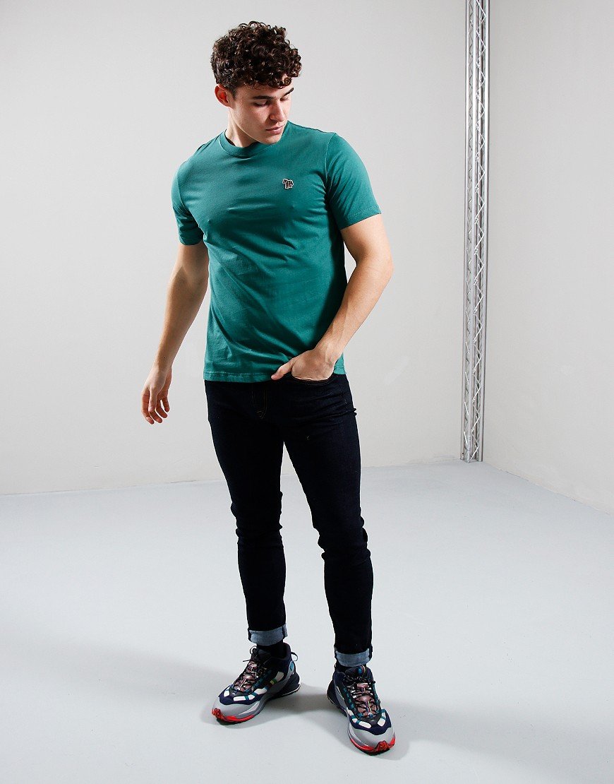 Paul Smith Small Logo Zebra Badge T-Shirt 33C Emerald Green