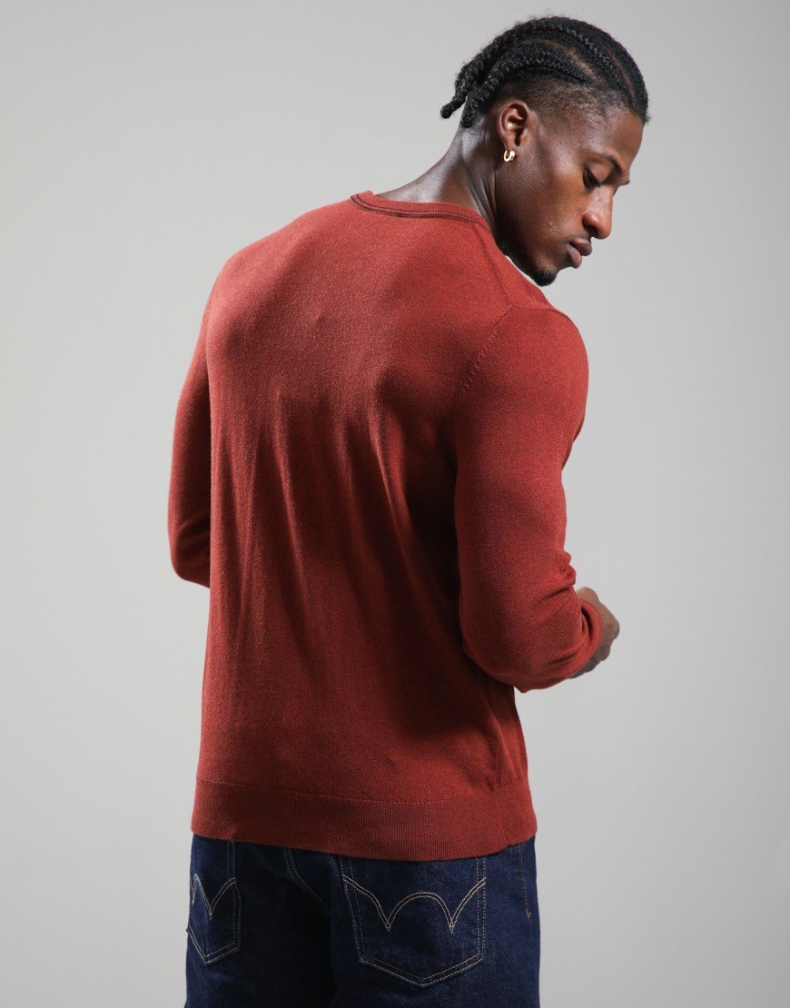 Paul Smith Zebra Logo Crew Neck Knit Brick Red