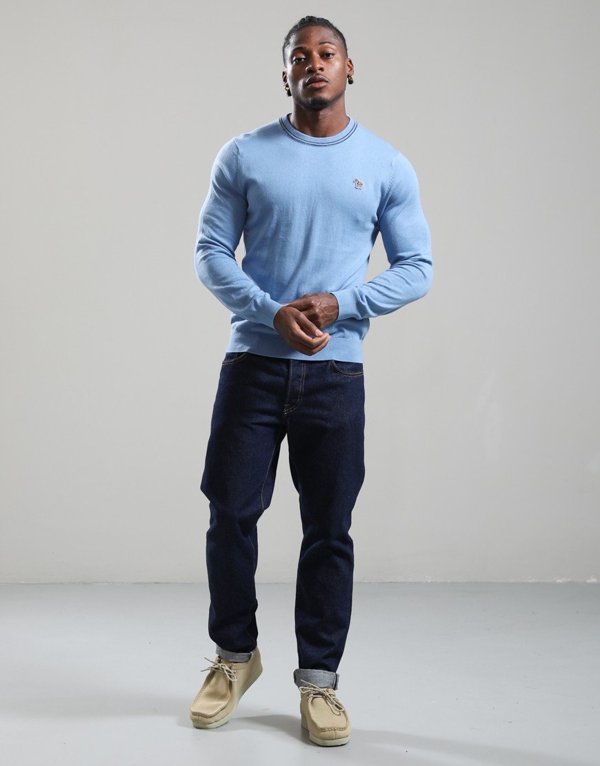 Paul Smith Zebra Logo Crew Neck Knit Light Blue