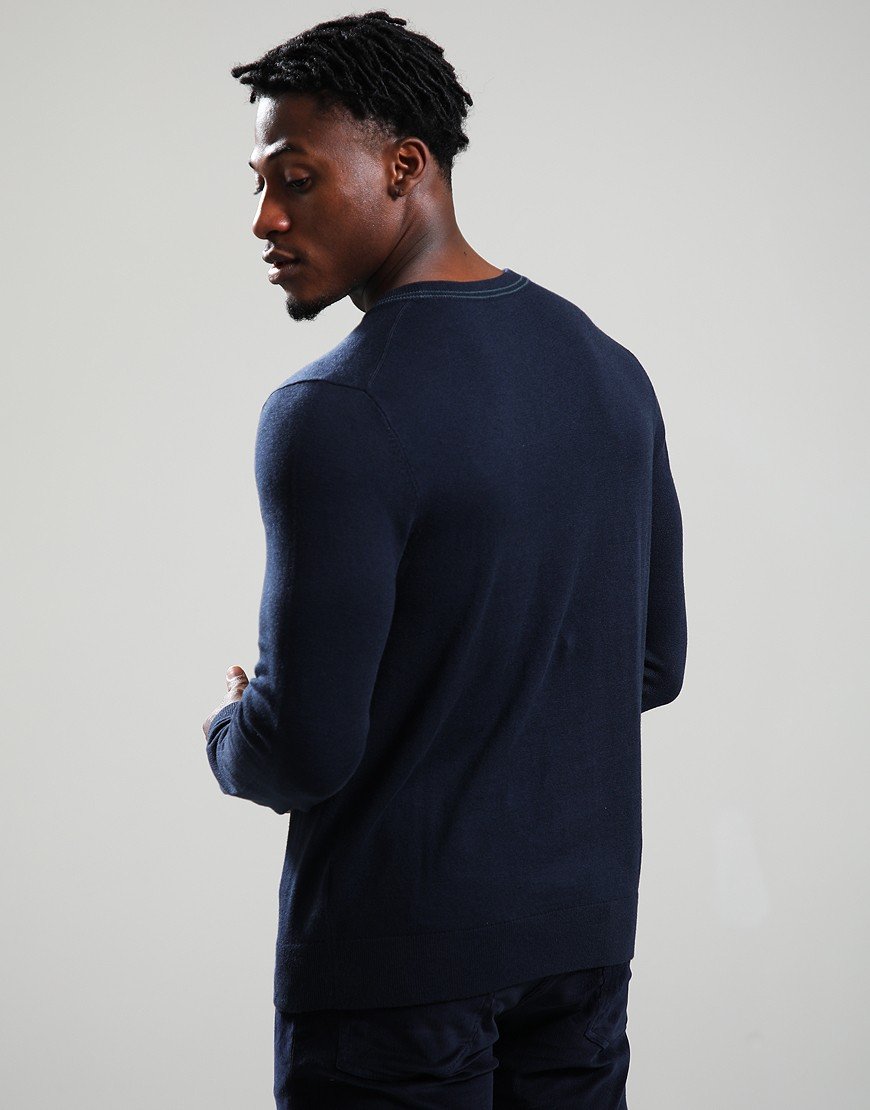 Paul Smith Zebra Badge Crew Neck Knit Very Dark Navy