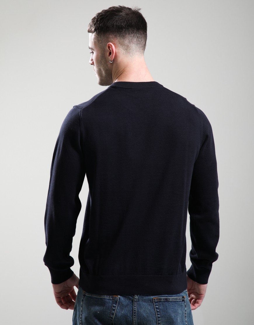 Paul Smith Sweater Zebra Badge Crew Neck Knit Very Dark Navy