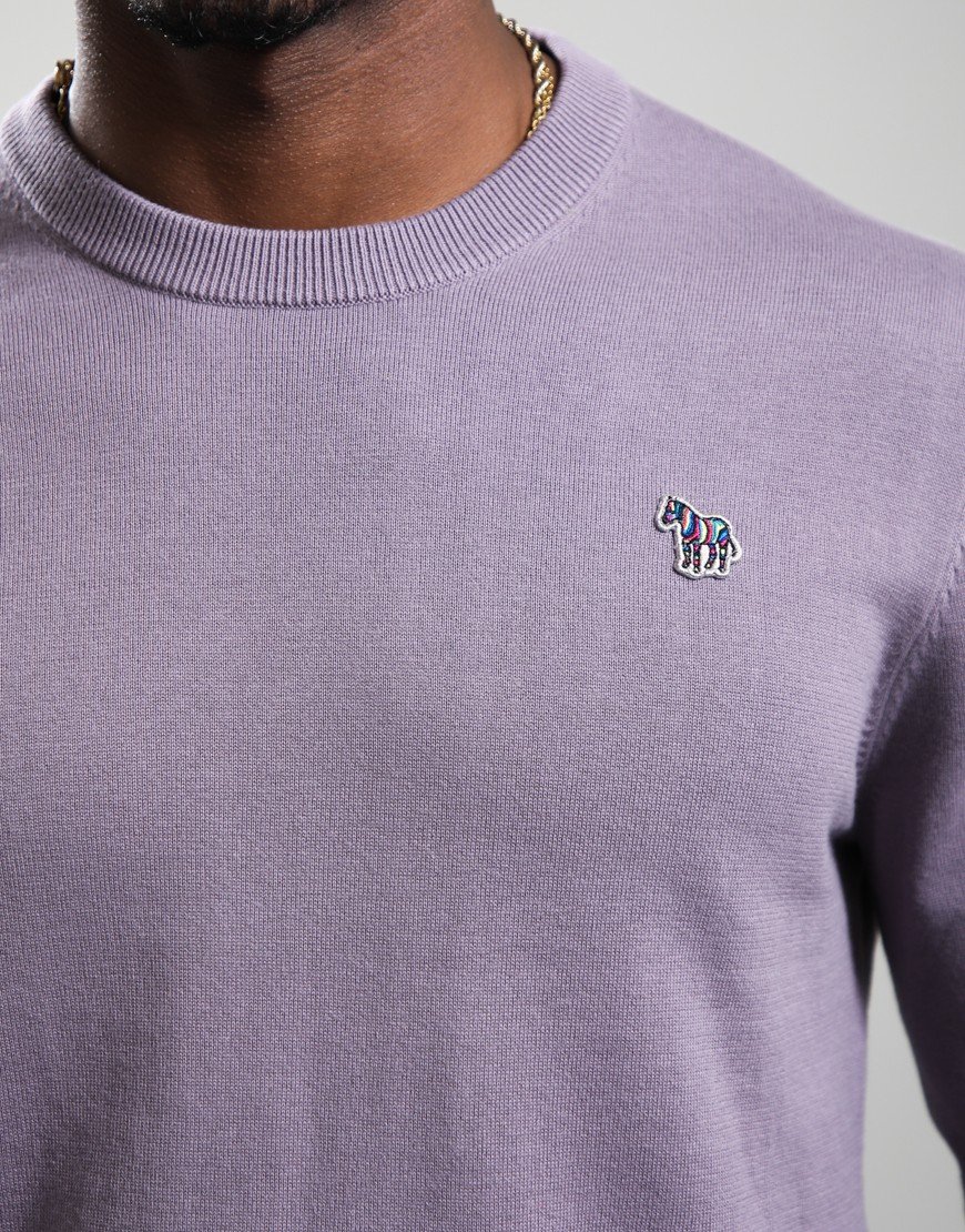 Paul Smith Sweater Zebra Badge Crew Neck Knit Light Purple