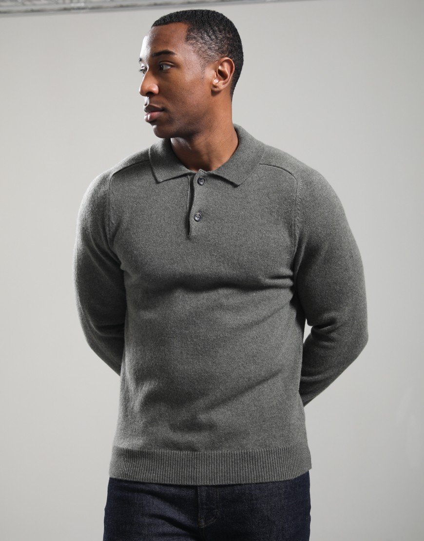 Paul Smith Polo Knit Light Greyish Green