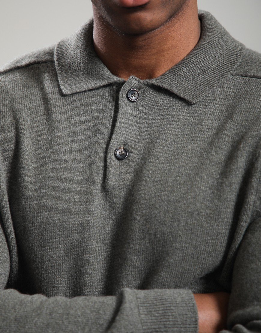 Paul Smith Polo Knit Light Greyish Green