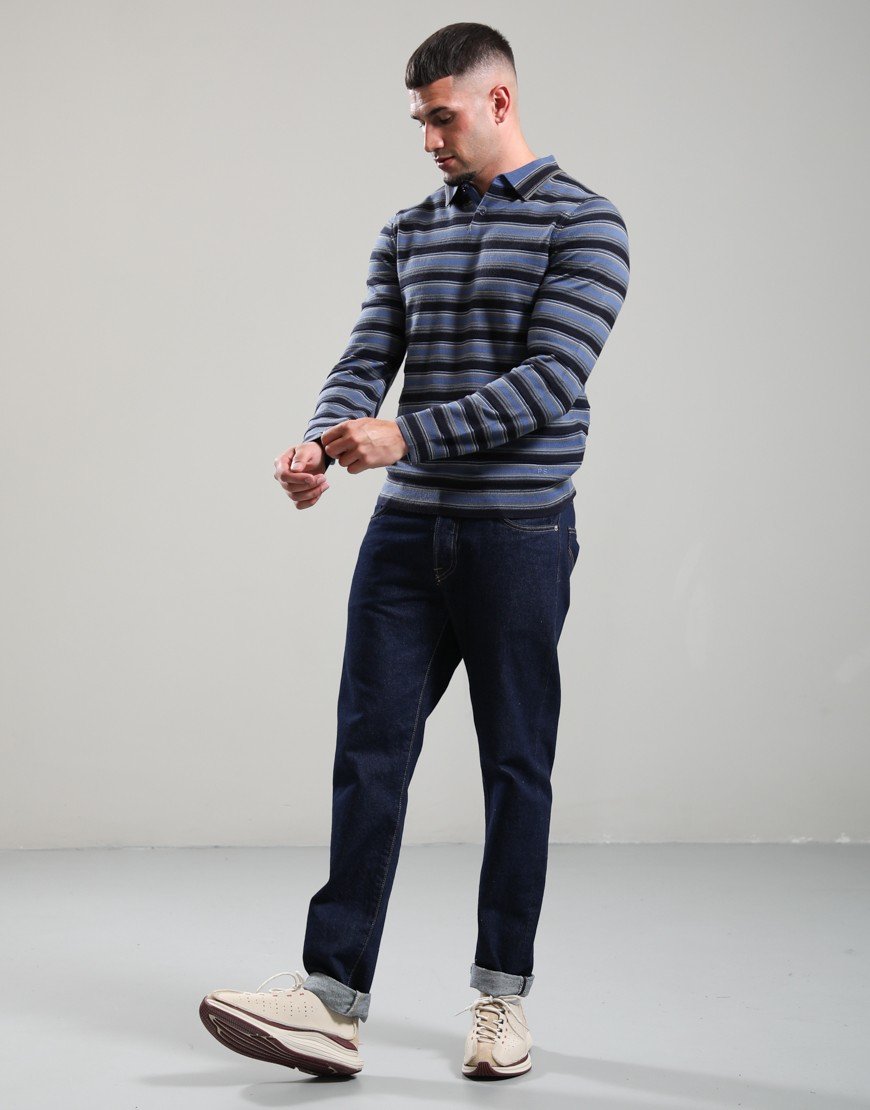 Paul Smith Long Sleeve Polo Knit 49 Very Dark Navy
