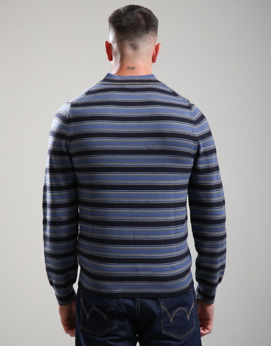 Paul Smith Long Sleeve Polo Knit 49 Very Dark Navy