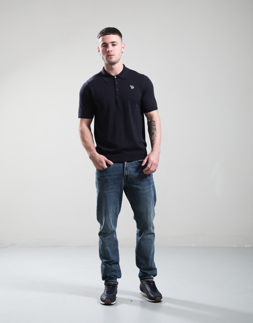 Paul Smith Zebra Badge Sweater Polo Very Dark Navy