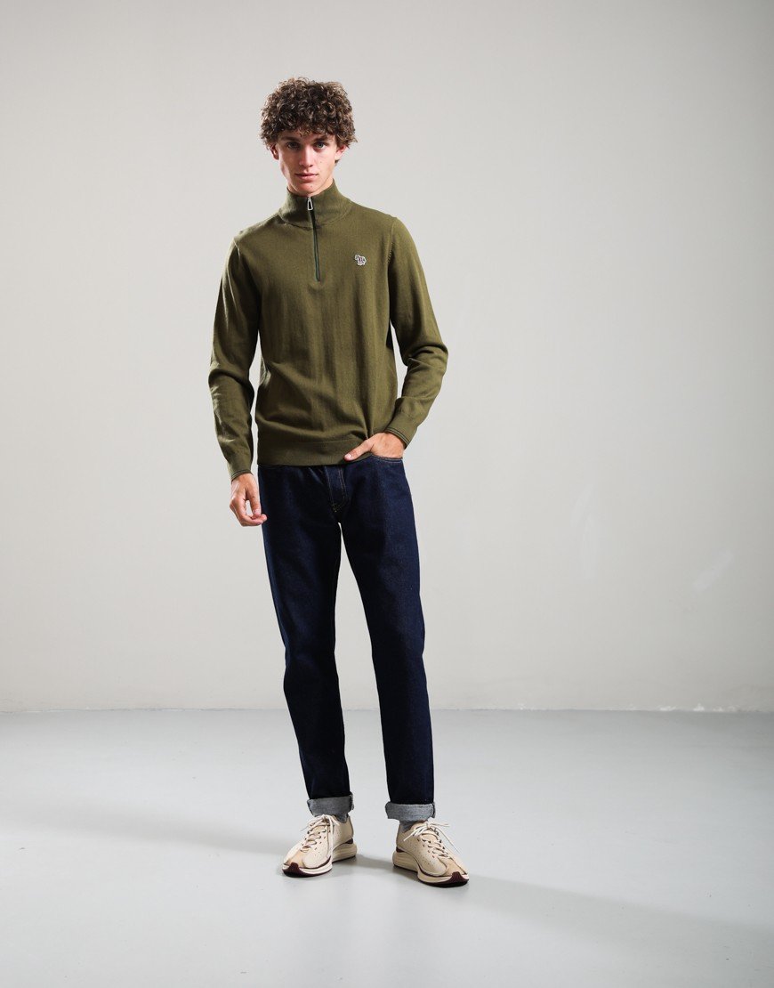 Paul Smith Half Zip Sweat 35 Military Green