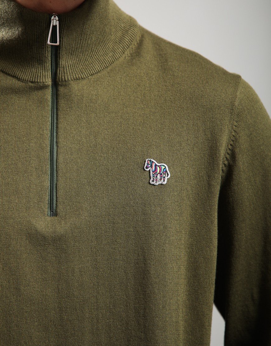 Paul Smith Half Zip Sweat 35 Military Green