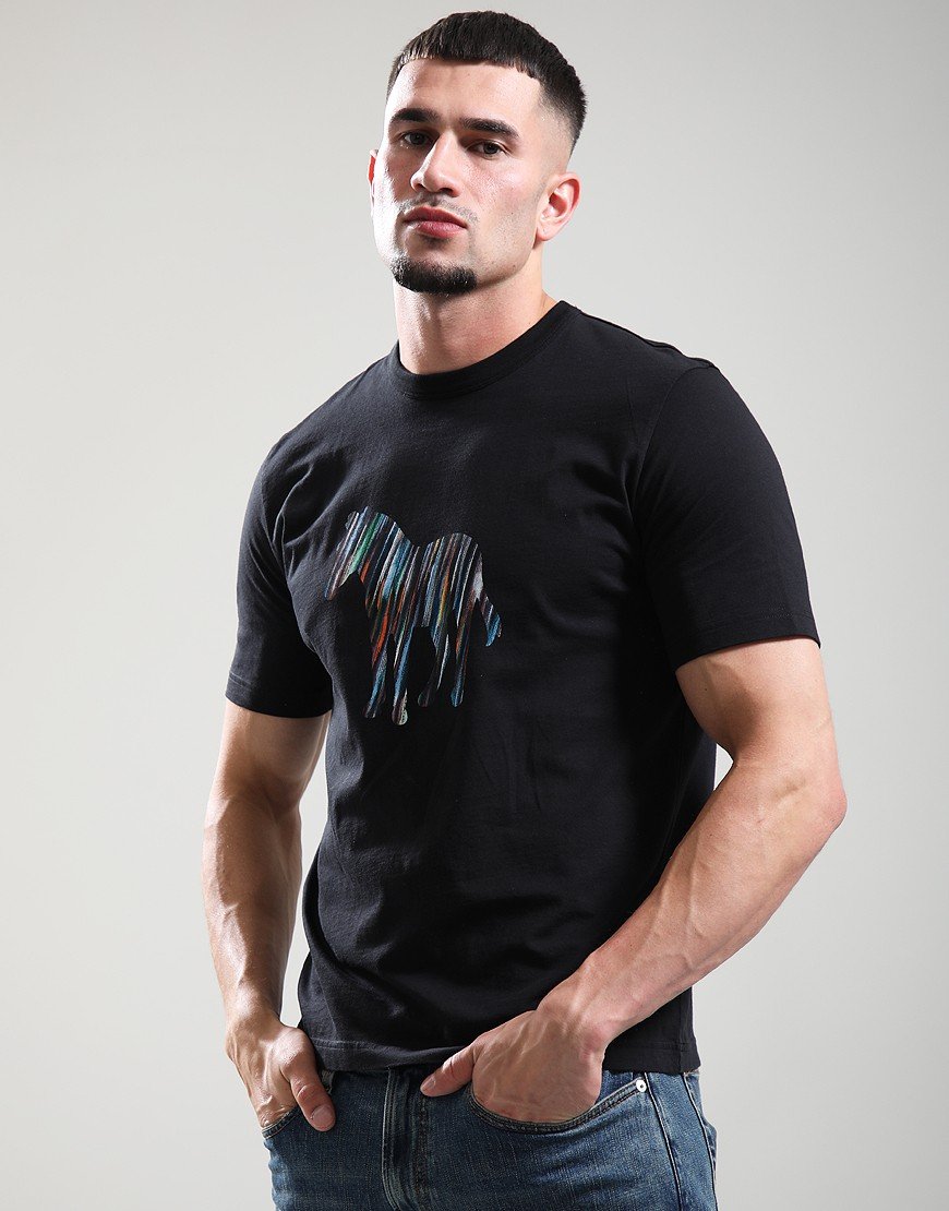 Paul Smith Zebra Colour Stripe T-Shirt 79 Black