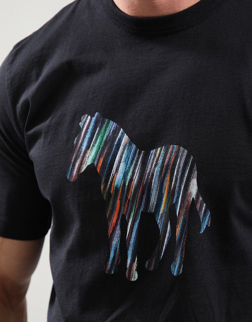 Paul Smith Zebra Colour Stripe T-Shirt 79 Black