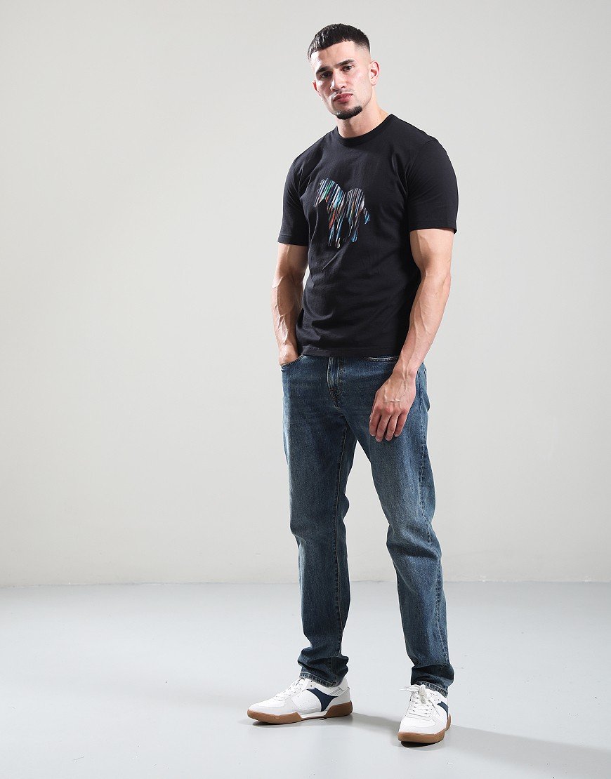 Paul Smith Zebra Colour Stripe T-Shirt 79 Black