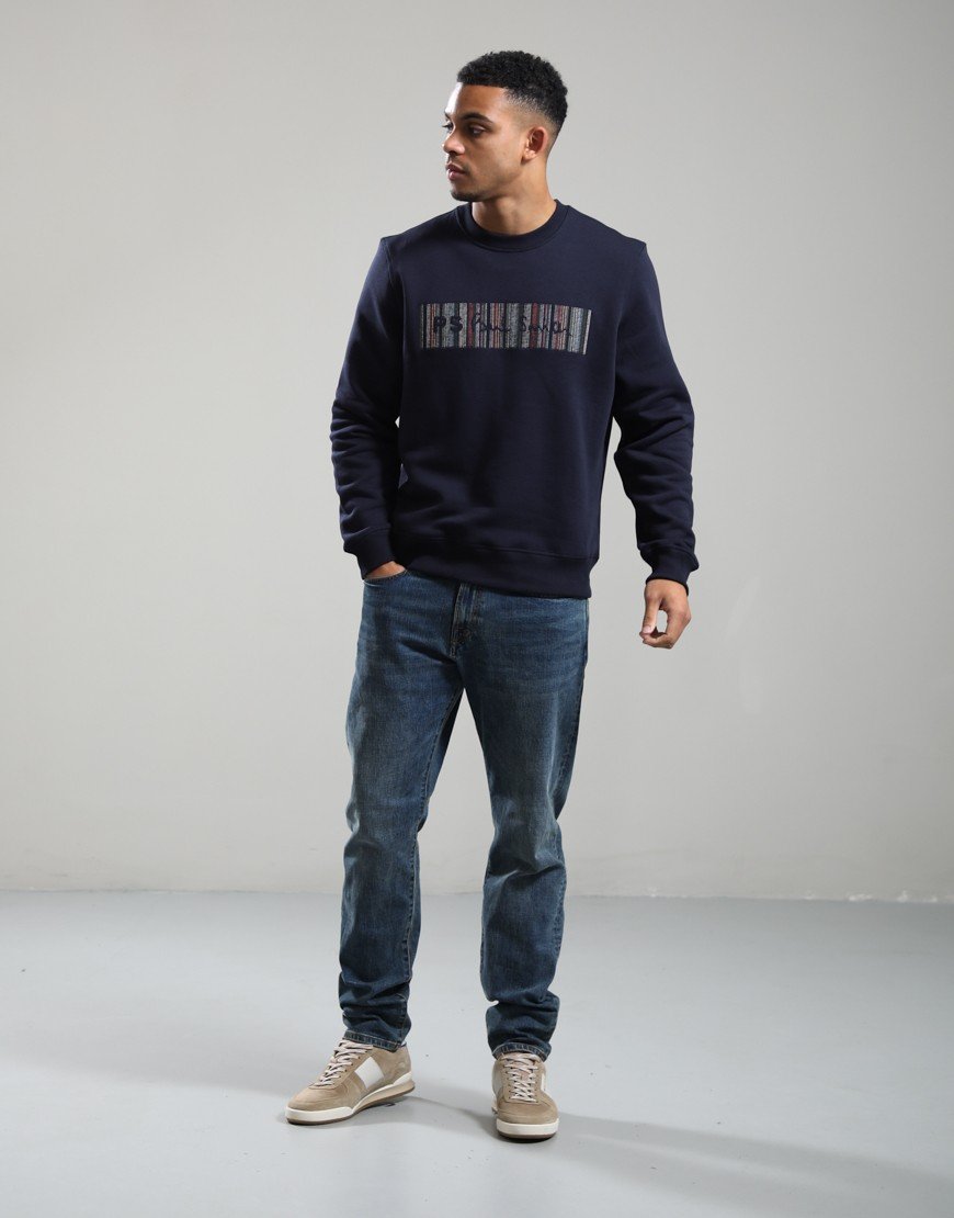 Paul Smith Embroidery Logo Cotton-Blend Sweat Navy