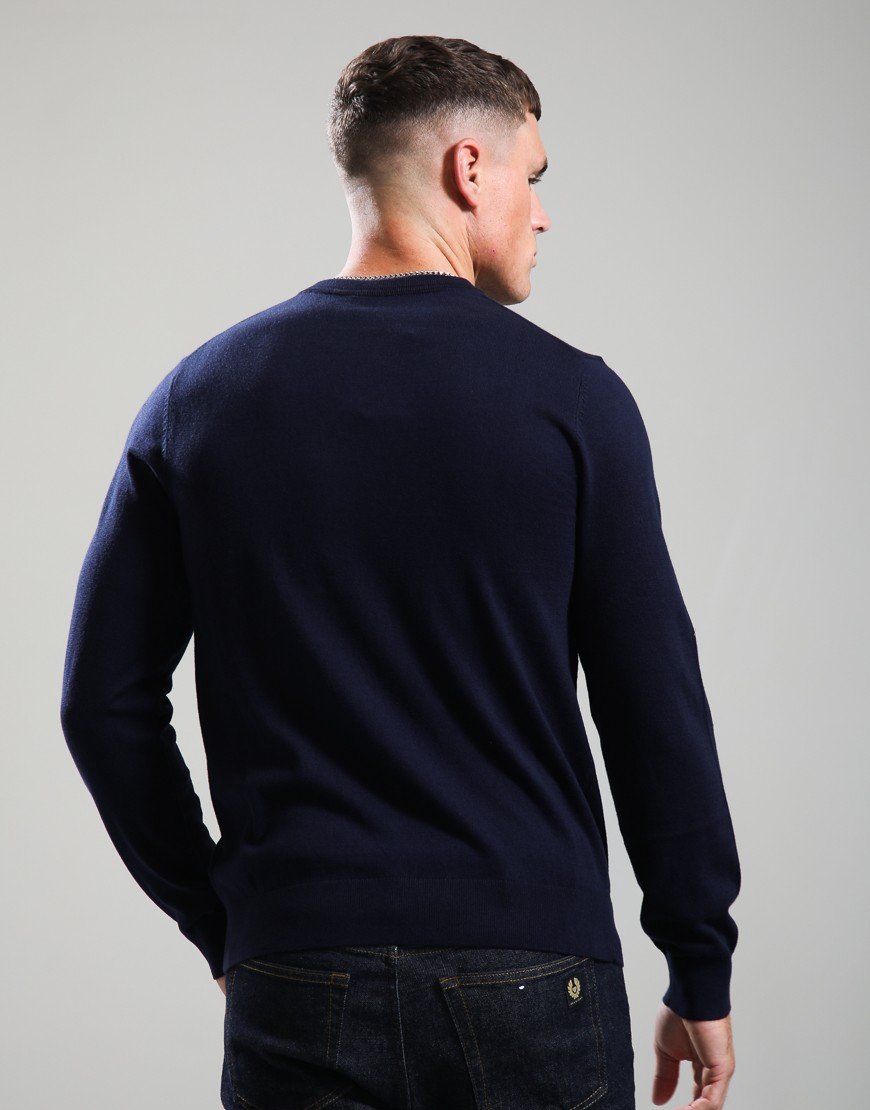 Paul Smith Zebra Logo Crew Neck Knit Very Dark Navy