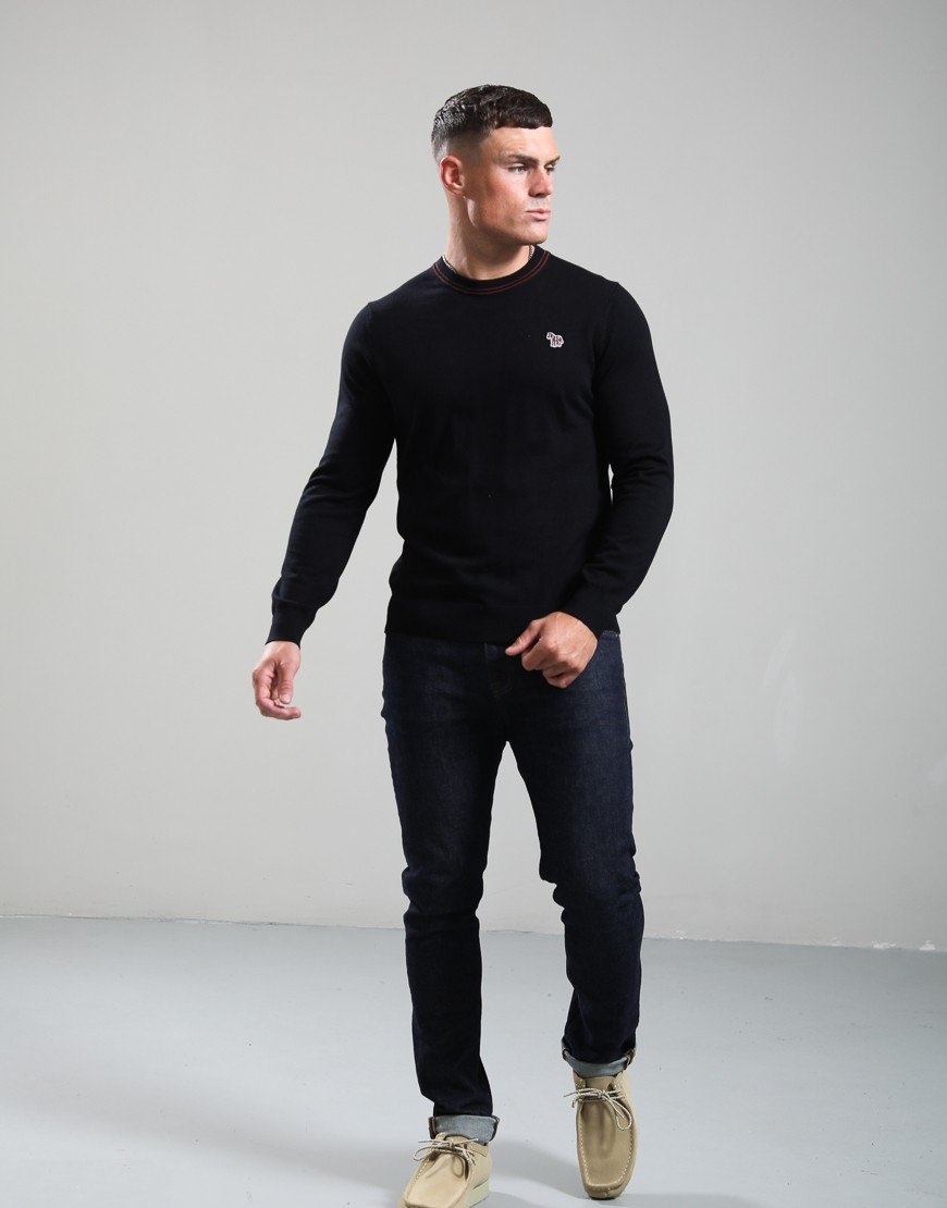 Paul Smith Zebra Logo Crew Neck Knit Black