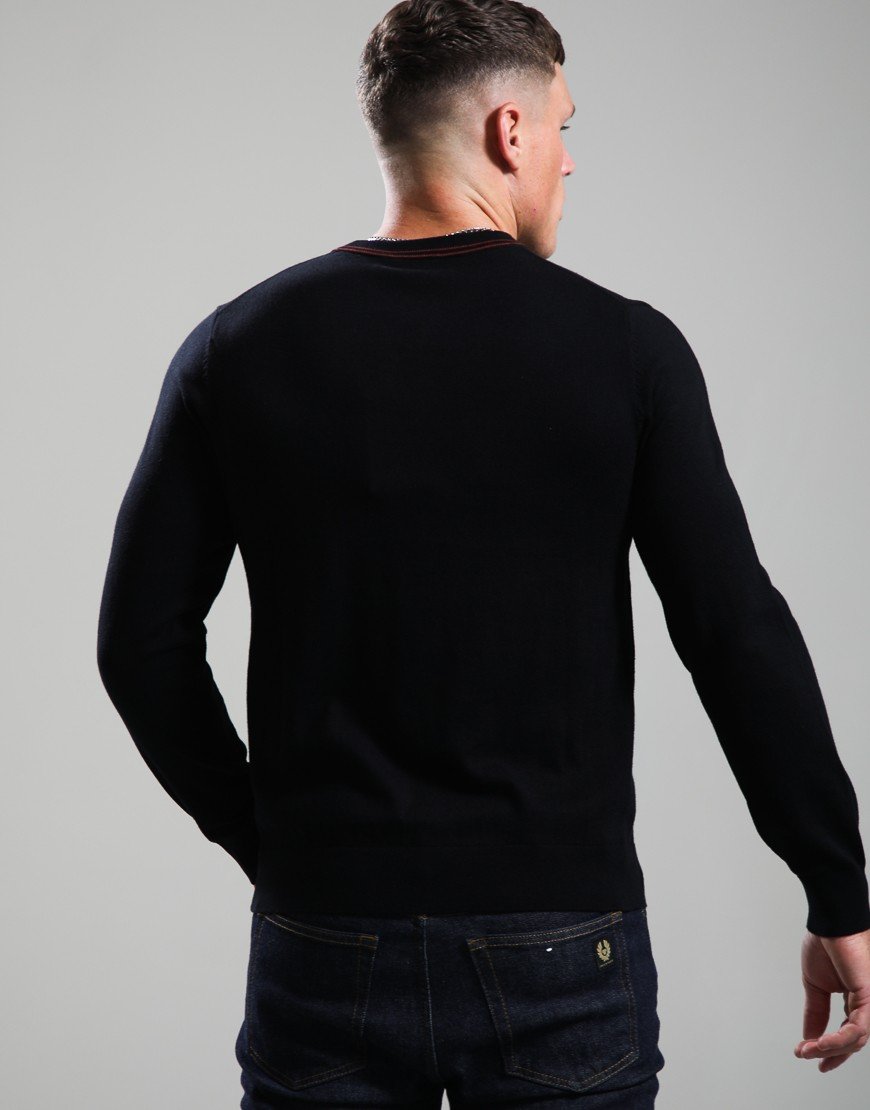 Paul Smith Zebra Logo Crew Neck Knit Black