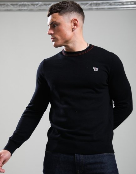 Paul Smith Zebra Logo Crew Neck Knit Black