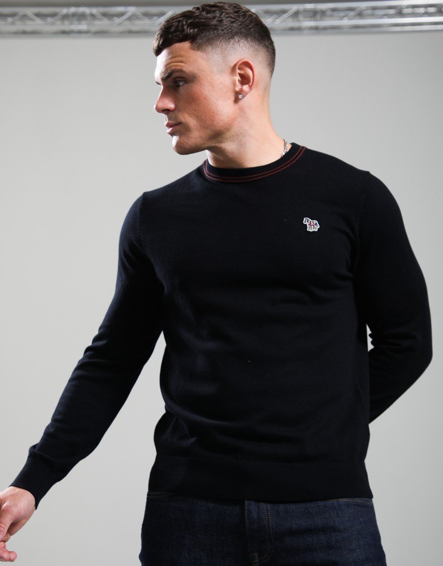 Paul Smith Zebra Logo Crew Neck Knit Black