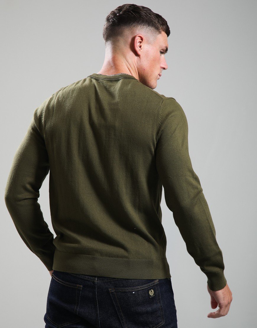 Paul Smith Zebra Logo Crew Neck Knit Military Green