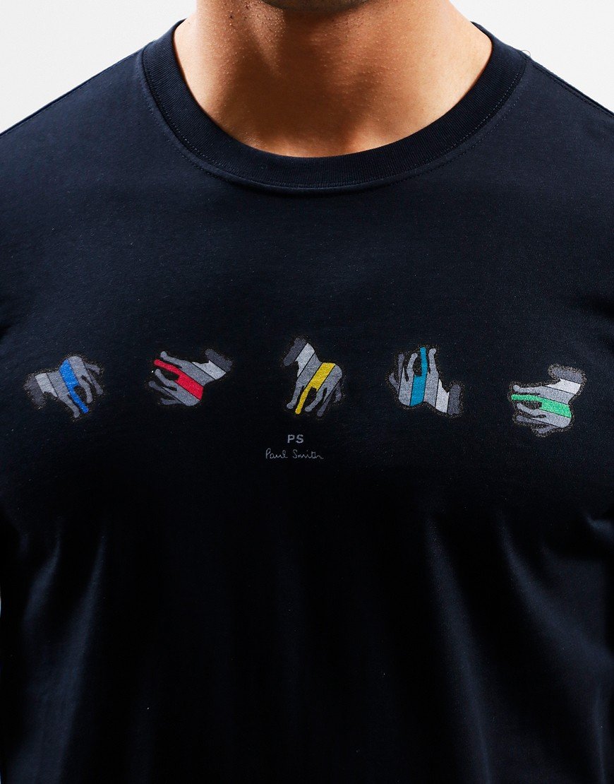 PS Paul Smith zebra icon badge logo t-shirt in mid blue