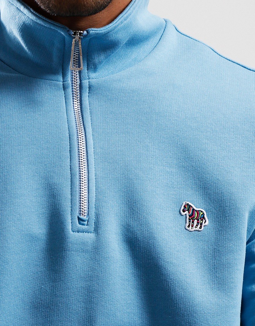 Paul Smith zebra logo regular fit half zip jumper in green