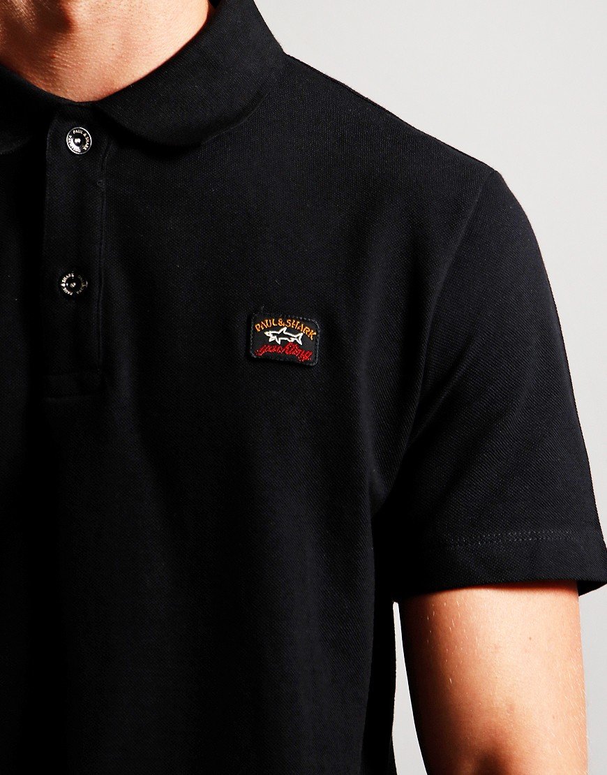 paul and shark black polo shirt