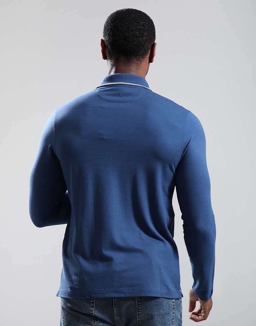 Paul & Shark Long Sleeve Soft Pique Polo Shirt Blue