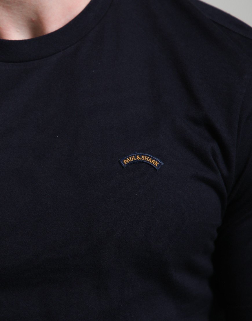 Paul & Shark Pure Cotton Jersey Logo T-Shirt Navy