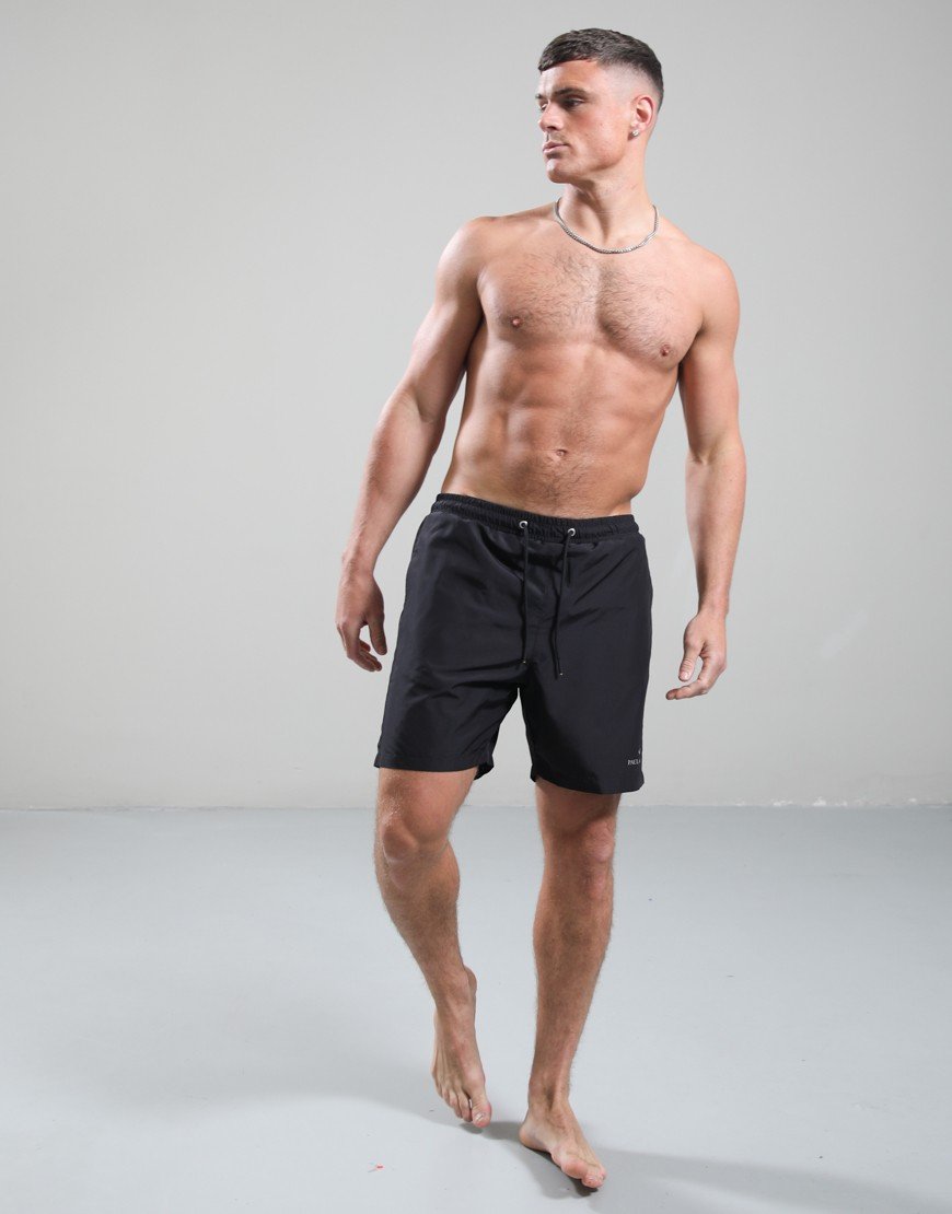 Paul & Shark Reflective Small Logo Swim Shorts Black