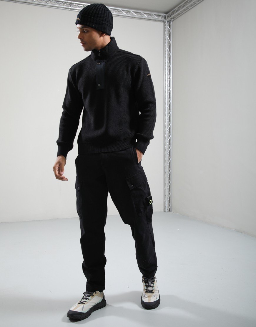 Paul & Shark Tech Wool Half Zip Sweater Black