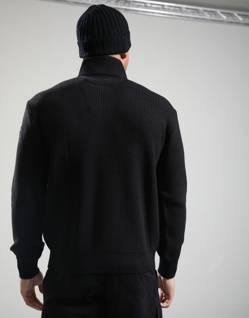 Paul & Shark Tech Wool Half Zip Sweater Black