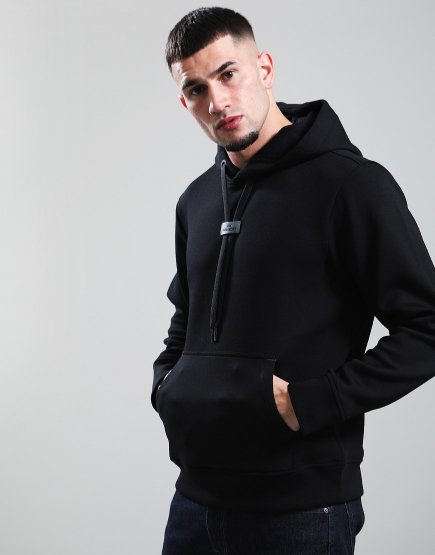 Paul & Shark Badge Tech Hoodie Black