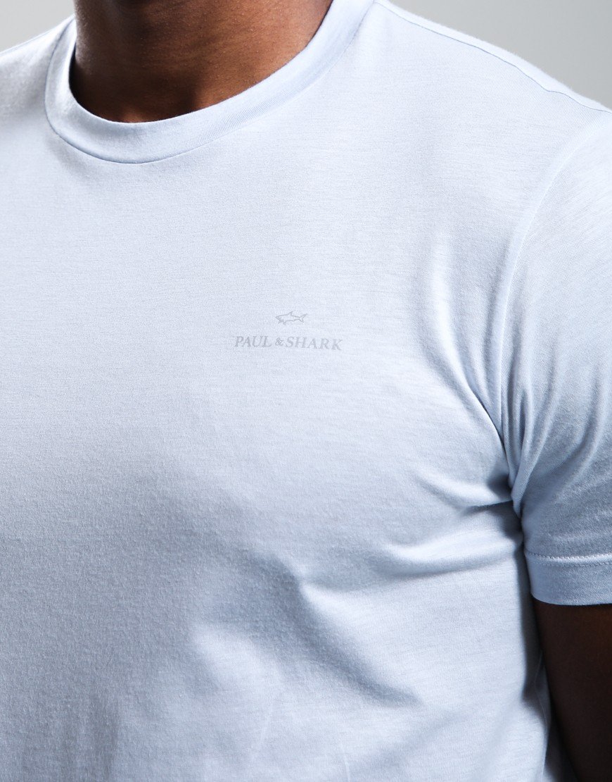 Paul & Shark XSoft Cotton Blend Jersey T-Shirt Sky Blue