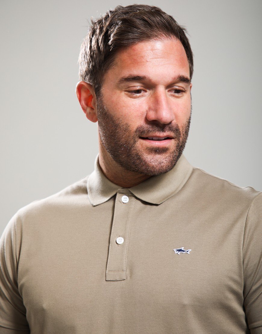 Paul & Shark Double Cotton Piquè Polo Shirt Beige