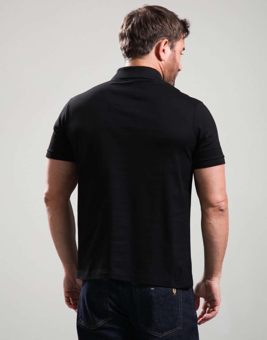 Paul & Shark Double Cotton Piquè Polo Shirt Black