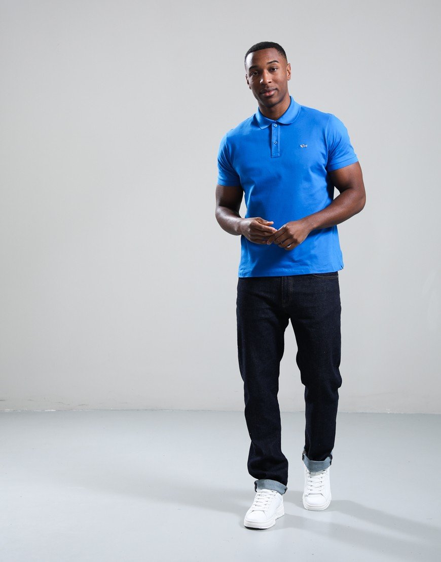 Paul & Shark Double Cotton Piquè Polo Shirt Blue 049