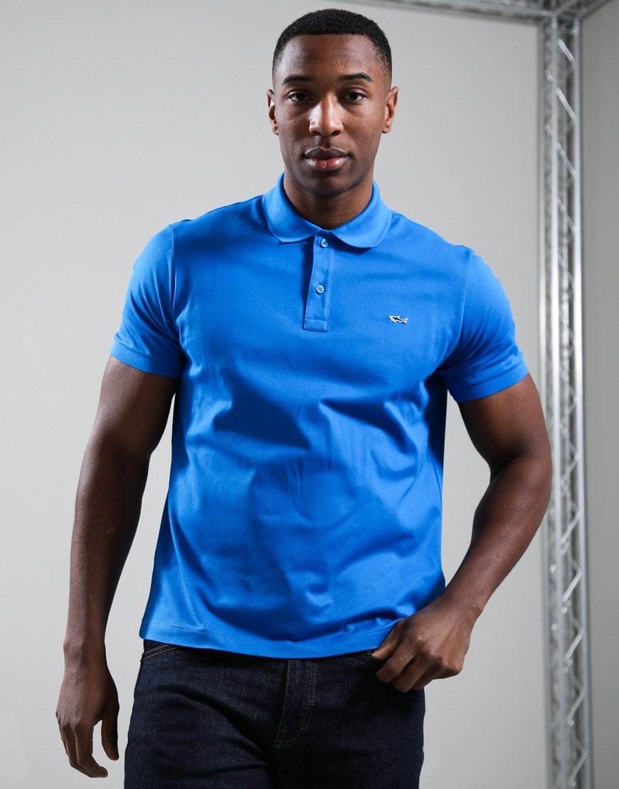 Paul & Shark Double Cotton Piquè Polo Shirt Blue 049