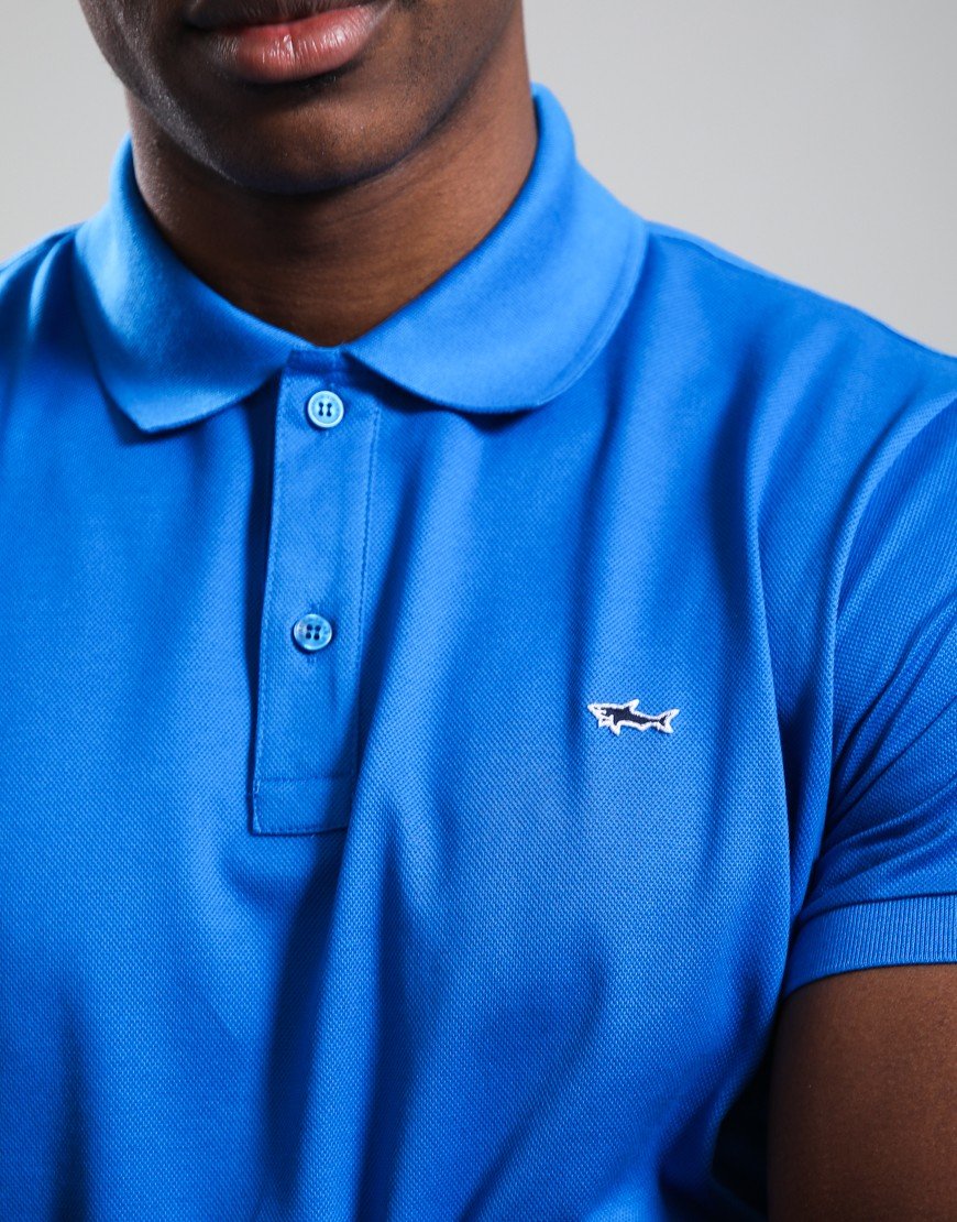Paul & Shark Double Cotton Piquè Polo Shirt Blue 049