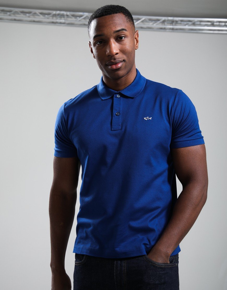 Paul & Shark Double Cotton Piquè Polo Shirt Blue 342