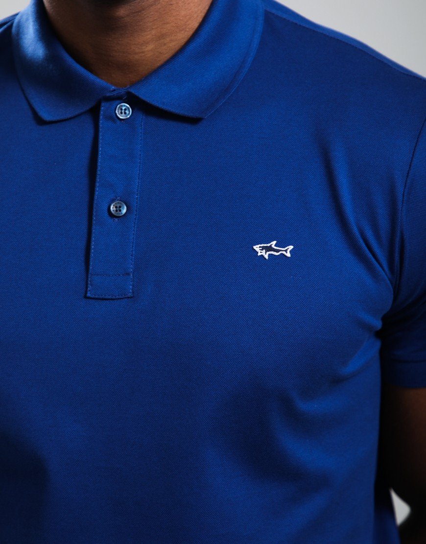 Paul & Shark Double Cotton Piquè Polo Shirt Blue 342