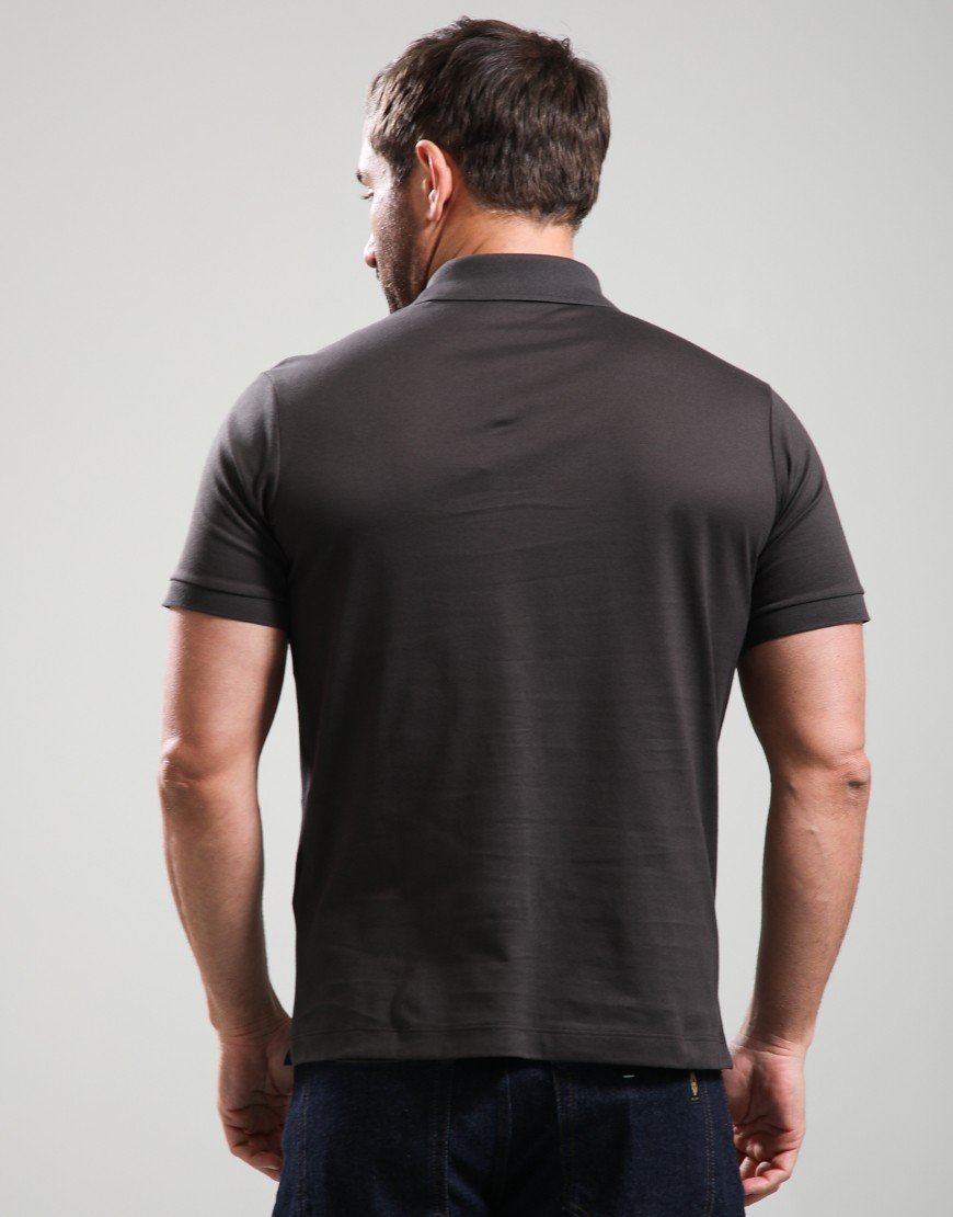 Paul & Shark Double Cotton Piquè Polo Shirt Charcoal