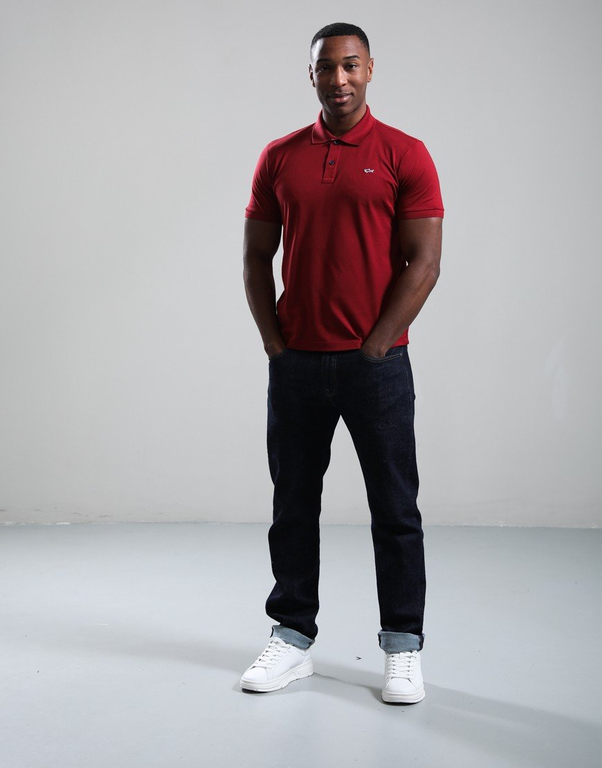 Paul & Shark Double Cotton Piquè Polo Shirt Dark Wine