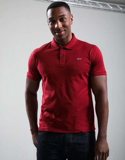 Paul & Shark Double Cotton Piquè Polo Shirt Dark Wine