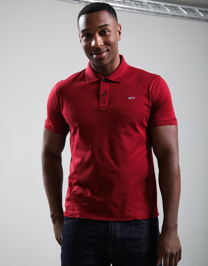 Paul & Shark Double Cotton Piquè Polo Shirt Dark Wine